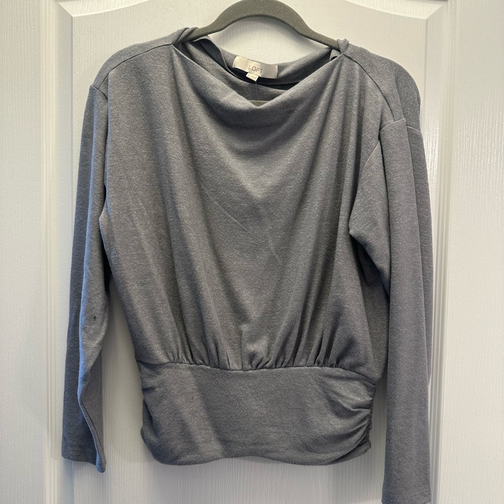 Gray Long Sleeve Top